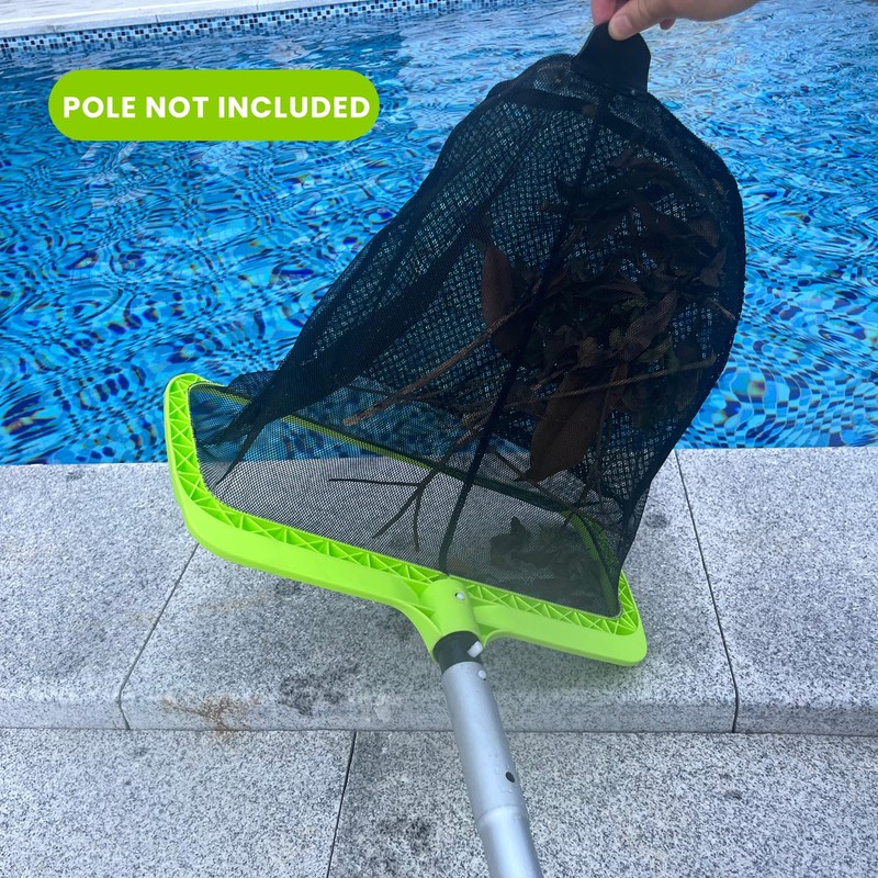 Sepetrel Swimming Pool Leaf Skimmer Net,Double-Layer & Reinforced Frame Deep