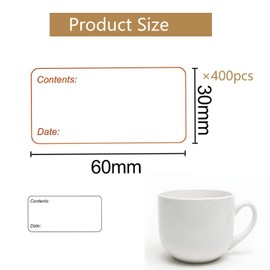 400Pcs Freezer Labels, Removable Food Stickers, Freezer Labels Easy Peel Off, Easy to Peel, Food Label Stickers for Food Storage Boxes, Jars, Waterproof, Leaves No Sticky Residue After Use