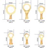 160 Pcs Copper Ring Terminals, M3/M4/M5/M6/M8/M10 Brass Wire Connectors, Open