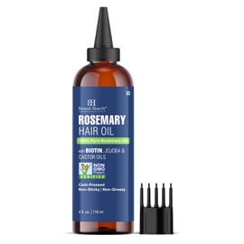 Botanic Hearth Aceite capilar para el crecimiento del cabello | Aceite de romero para el crecimiento del cabello con biotina, ricino y jojoba | Aceite de cuero cabelludo y tratamiento del cuero