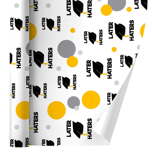 GRAPHICS & MORE Later Haters Graduation Cap Gift Wrap Wrapping