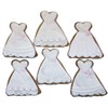 Wedding Dress Assortment Cookies- 6 Crunchy Decorated Shortbread Cookies Individually