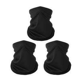 Neck Gaiter Face Cover for Men and Women, Multifunctional Cycling Snood, Face Shield Mask, Neck Tube Scarf, Headwear for All Season Outdoor Sports, Breathable, Black Face Mask