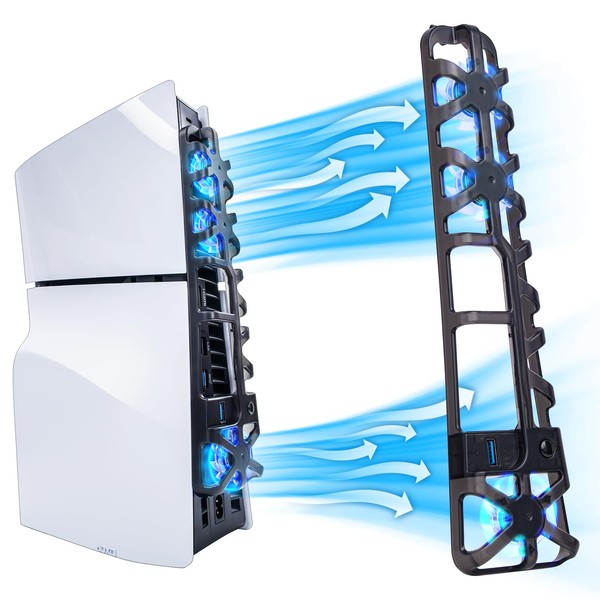 WUXIDIXI Cooling Fan for PS5 Slim, High-Speed Rotational Cooling System