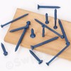 Swpeet 52Pcs 1/4" x 2-1/4" Flat Head Concrete Screw Anchors