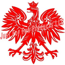 Just For Fun 5.75 x 5.75 Polish Eagle Vinyl Die Cut Decal Bumper Sticker, Windows, Cars, Trucks, laptops, etc