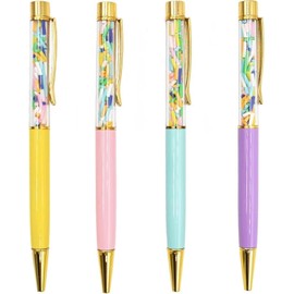 NPW 4 PACK SPRINKLE PENS - Cute Confetti Pen Set; Trendy Stationery Art Supplies, Ballpoint Pens for Journal Writing or Planners; Great Gift for Teen Girls, Kids, Women or Teachers