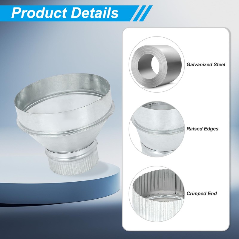 PATIKIL 7 Inch to 4 Inch Duct Reducer, 2 Pcs