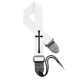 Legacystraps Christian Guitar Strap 2 Inch Wide Cotton Strap with Elliptical Cross Design