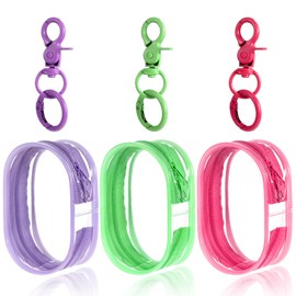 Qianyu Clear Mini Waterproof Zipper Makeup Bag Small Cosmetic Keychain Pocket Portable Travel Lipstick Bag Women Zipper Pouch Card Data Cable Pouch Coin Purse Aesthetic Stuff Purse Organizer