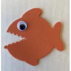 3” Fish Foam Assorted Color Creative Cut-Outs, 15 in a Pack for Spring, Summer, Learning Games Classroom Kids’ School Craft Projects