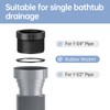 Low Profile Flexible Bathtub Shower Drain Pipe Kit - Flat