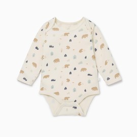 MORI Boys and Girls Pyjamas in Bear Print - Soft Organic Cotton and Bamboo - Unisex Kids Nightwear with Elasticated Waistband - 18-24 Months
