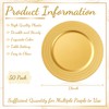 Widecook 50 Pcs 13 Inch Plastic Gold Charger Plates Bulk,