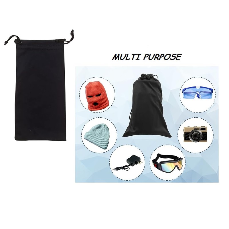 DG STUDIO 2pcs Microfibre Pouch Case Soft Microfibre Sunglasses Case