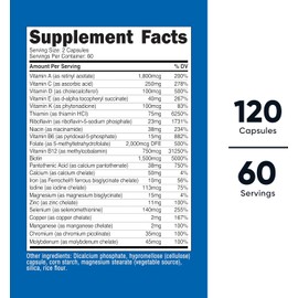 Nutricost Methylated Multivitamin 120 Capsules, 60 Servings - 23 Vitamin & Minerals Per Serving