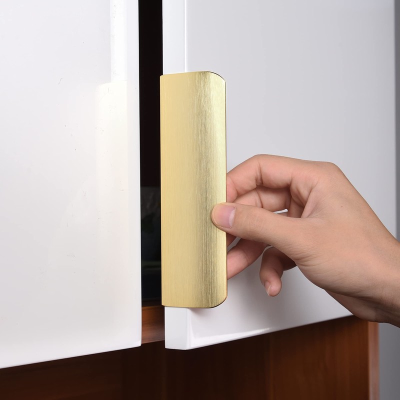 Sunlithor Edge Finger Tabs Pulls for Cabinet Kitchen Hardware Drawer