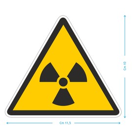 Pubblimania Risk Radioactive Substances – 6 Hazard Stickers 10 x 11.7 cm (6 Radioactive Substances)