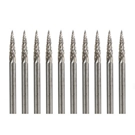 10pcs 3mm Shank Double Cut Rotary Burrs F3 Type Carbide Rotary File for Rotary Tools