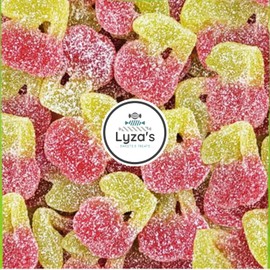 SOUR Twin Cherries - Sweet & Sour Cherry Gummy Candies - Bulk 2.2 LB Bulk Bag Gift By Lyza's Sweets & Treats