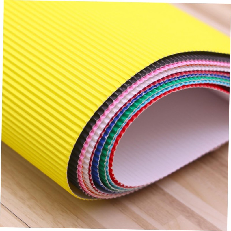 NUOBESTY Pack of 20 Colourful Corrugated Paper for DIY Crafts,