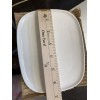 ALESSI white modern porcelain minimalistic Plates 6.5"x5.5” Delta 6 pc
