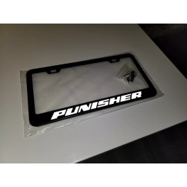 Car Plate Frames Premium Punisher Name License Plate Frame Stainless Steel W/ Screws and Caps