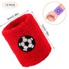 Pack of 12 Absorbent Wristbands, Sports Wristbands, Sweatbands, Colourful Wrist