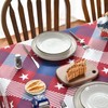 Horaldaily 4th of July Tablecloth 60x120 Inch Rectangular, Patriotic Red