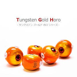3-Piece Set Tairaba Tungsten Sea Bream Lava 160g Orange Gold Tungsten Head with Gold Holo Color, Eyeball, Color Tairaba Head, High Purity 97% with Protective Tube