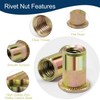 Vifmy Metric & SAE Rivet Nut Assortment Kit(420 Pcs),m3 m4