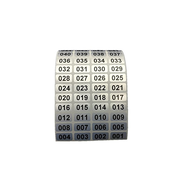 EXTRONTONDA Consecutive Number Inventory Stickers Waterproof 0.39 x 0.78 Inch