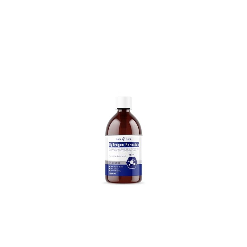 PureCare - Hydrogen Peroxide 3% - 250ml, 10 Vols, Clear