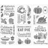 Fall Thanksgiving Stencils Pumpkins, Turkey, Cornucopia - Multi-Media Adhesive Back Set - 6 Sheets - 6 x 8 Inches