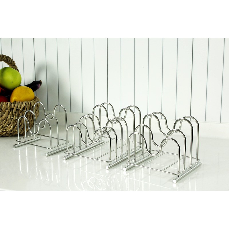 LENITH 304 Stainless Steel Wire Cutting Board Holder, Cutting Board