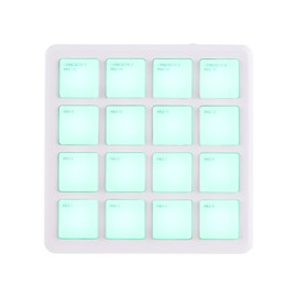 Btuty MIDI Controller Pad 16 Velocity Sensitive RGB Backlight Pads MIDI Keyboard Beat Machine BT Connection Portable MIDI Pad DJ Music Arrangement Professional Keyboard Controller for Beginners