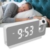Projection Alarm Clock Time Date Temperature Display 180 Degree Wide