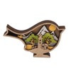 Wooden Bird Statues with Light 3D Hollow Hand Carved Birds