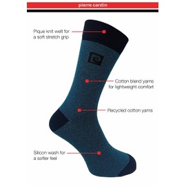 Pierre Cardin Mens 5 Pack Socks - Feeder Stripe