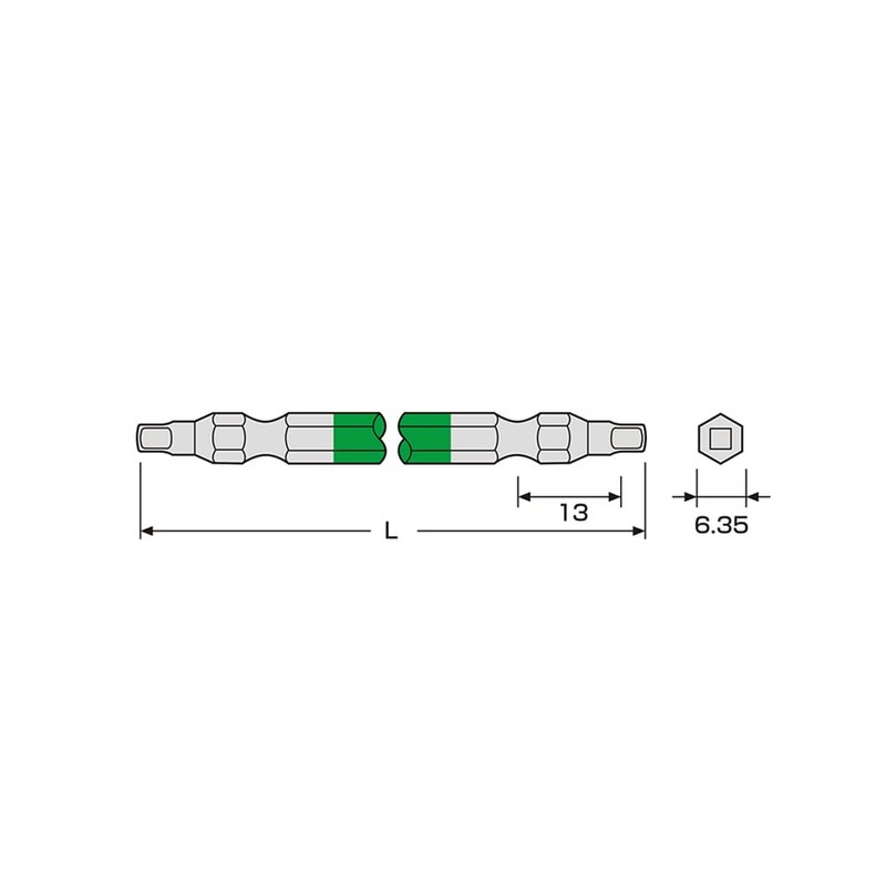 ANEX ACS5-3385 Color Bit Square Double-Ended SQ #3 x 85