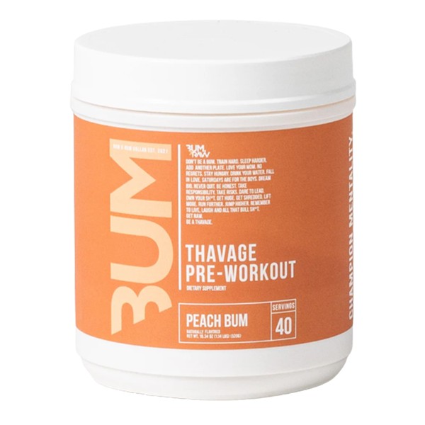 Raw Nutrition Thavage Pre-Workout Peach Bum 40 Servings