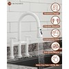 MONDAWE Farmhouse Bridge Kitchen Faucets for Sink 3 Hole with