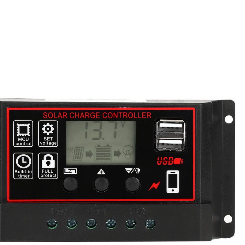 12V 24V Solar Photovoltaic Meter Intelligent Digital Display Controller USB
