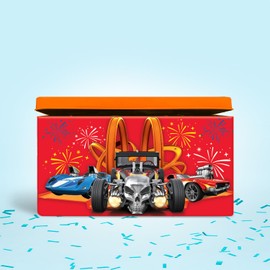 Hot Wheels Birthday Party Gift Set - Tin Box, Tin Pencil Case, Stickers, Birthday Necklace, Plush, and Birthday Hat
