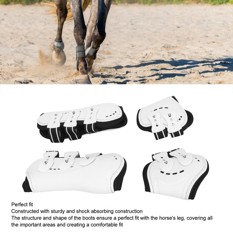 Horse Tendon Boots Shock Absorbing Adjustable Horse Front Hind Boots