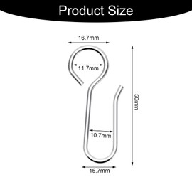 40Pcs Curtain Hanging Hooks, S Shaped Track Glider Hook, Stainless Steel Drape Wire Hooks for Window Curtain Door Curtains Bathroom