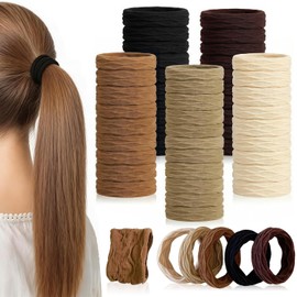 TOAO 80 Pcs Ligas para Cabello Elásticas, elegantes lazos para el cabello, Scrunchies para Cabello Sin Costura, antideslizantes, seguros y cómodos, Accesorios para el Cabello para Niña y Mujer (marrón)