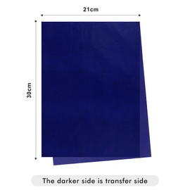 Carbon Paper Transfer Paper, 50 Sheets of Carbon Paper for Tracing, Graphite Paper, Blue Paper for Writing, Carbon Copy Paper for Tracing, for Tracing on Cardboard, Paper and Canvas (21 x 30 cm)