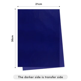 Carbon Paper Transfer Paper, 50 Sheets of Carbon Paper for Tracing, Graphite Paper, Blue Paper for Writing, Carbon Copy Paper for Tracing, for Tracing on Cardboard, Paper and Canvas (21 x 30 cm)