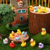GSrenyu 40 Pcs Mini Ducks 40 Styles Tiny Resin Ducks